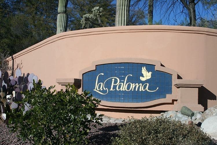 La Paloma Country Club Welcome Entrance Sign Tucson, Catalina Foothills AZ
